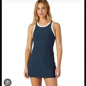 navy blue dress with red shoes Athletic Dress By Beyond Yoga In Blue, Size: Xl